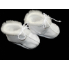 Białe buciki niemowlęce NIECHODKI z futerkiem  Rozmiar 9