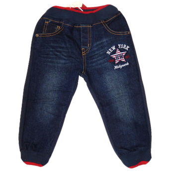 Spodnie jeansowo-dresowe OCIEPLANERozmiar 80