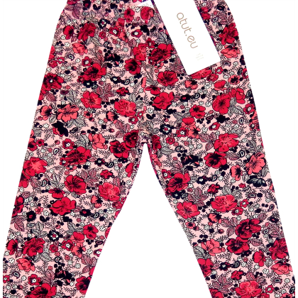Legginsy bawełniane  długie ATUT - KWIATY