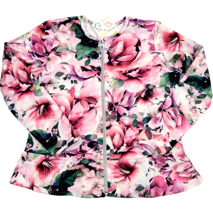 Bluza bawełniana w kwiaty BASKINKA -BAMBARILLO