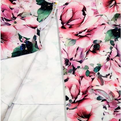 Bluza bawełniana w kwiaty BASKINKA -BAMBARILLO