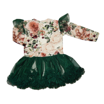 Body-sukienka bawełniana Bambarillo - KWIATY- PEONIE