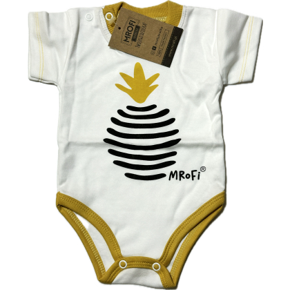 Body bawełniane z krótkim rękawem MROFI - ANANAS  Rozmiar 62