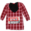 Sukienka -Bluza z kapturem w modną kratę