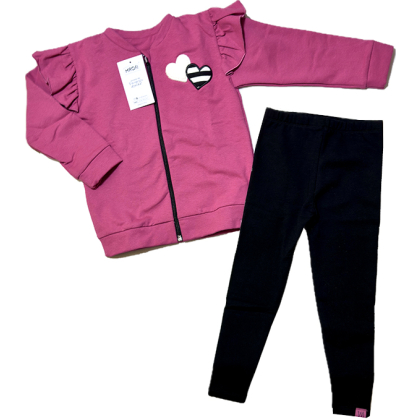 Dres - Komplet bawełniany 2-częściowy dla dziewczynki - MROFI