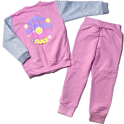 Dres - Komplet bawełniany 2-częściowy  dla dziewczynki BLOOM - MROFI