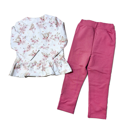 Dres - Komplet bawełniany 2-częściowy  dla dziewczynki ŁABĄDEK - MROFI