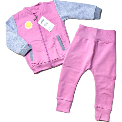 Dres - Komplet bawełniany 2-częściowy  dla dziewczynki BLOOM - MROFI