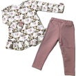 Komplet  bawełniany dla dziewczynki  TUNIKA + LEGGINSY - SARENKI - GAMEX