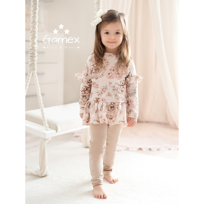 Komplet  bawełniany dla dziewczynki  TUNIKA + LEGGINSY - BUNNY - GAMEX