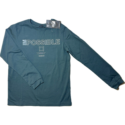 Bluzka chłopięca bawełniana z długim rękawem, młodzieżowa GT