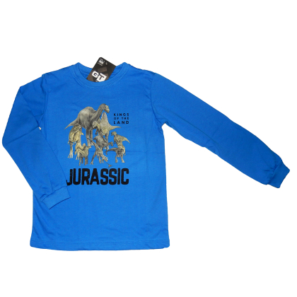 Bluzka bawełniana z długim rękawem JURASSIC DINOZAURY - GT