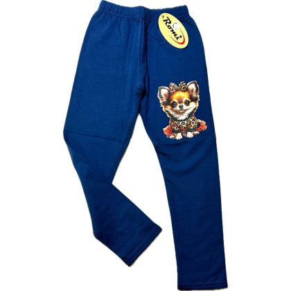 Ciepłe legginsy bawełniane ROMI - PIESEK