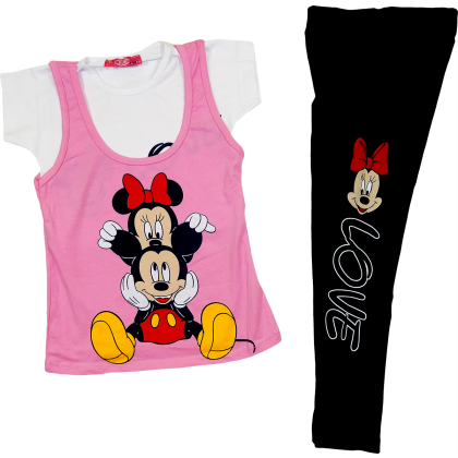 Komplet dziewczęcy TOP + BLUZKA + LEGGINSY