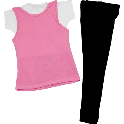Komplet dziewczęcy TOP + BLUZKA + LEGGINSY