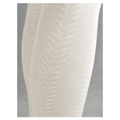 Rajstopy dziecięce bawełniane NOVITI - ECRU - WZORZYSTE