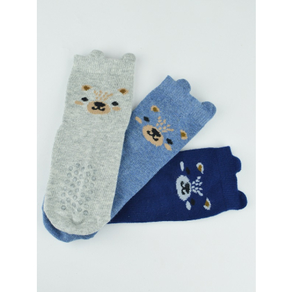 Skarpetki bawełniane do raczkowania - ABS - 3-pak -  NOVITI