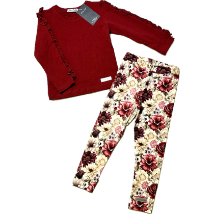 Komplet  bawełniany dla dziewczynki  BLUZKA + LEGGINSY - GAMEX