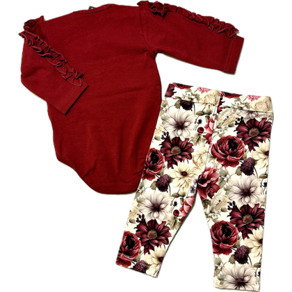 Komplet  bawełniany dla dziewczynki BODY + LEGGINSY - Star Kids/Gamex