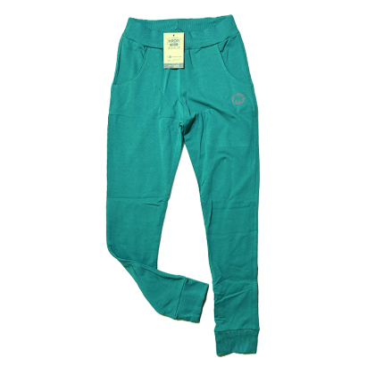 Spodnie dresowe bawełniane chłopięce SLIM - MROFI - Zielone