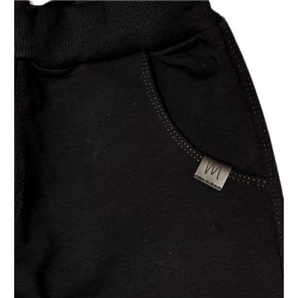 Spodnie dresowe chłopięce MROFI model SLIM - Czarne