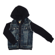 Ciepła bluza chłopięca JEANS - granat