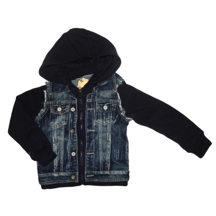 Ciepła bluza chłopięca JEANS - granat