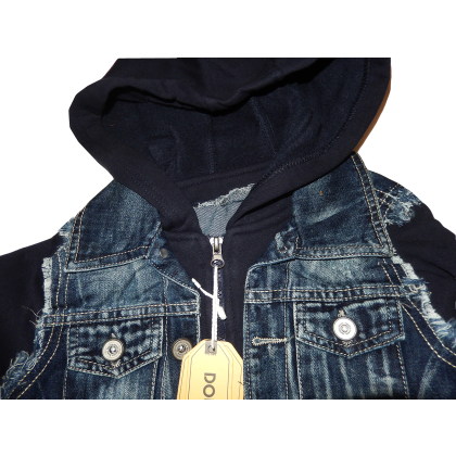 Ciepła bluza chłopięca JEANS - granat