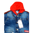 Bluza dziewczęca z kapturem JEANSOWA