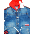 Bluza dziewczęca z kapturem JEANSOWA
