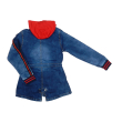 Bluza dziewczęca z kapturem JEANSOWA
