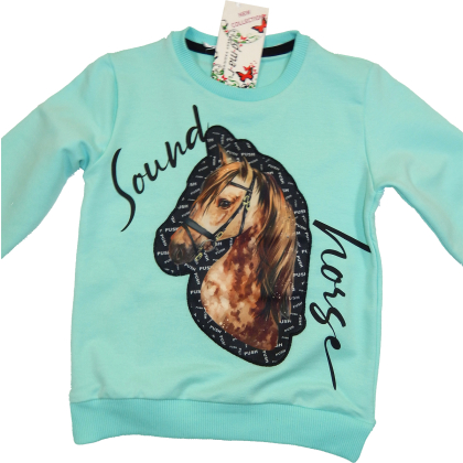 Bluza dziewczęca bawełniana KOŃ