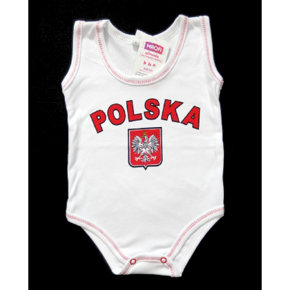 Body bawełniane bez rękawa POLSKA -MROFI