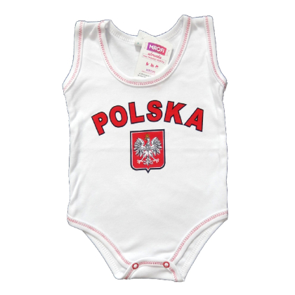 Body bawełniane bez rękawa POLSKA -MROFI