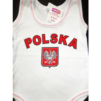 Body bawełniane bez rękawa POLSKA -MROFI