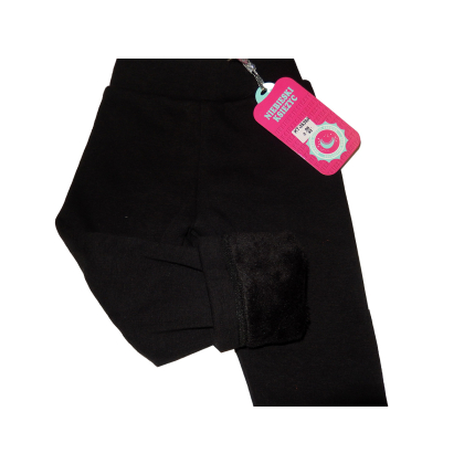 Legginsy Spodnie ocieplane CZARNE- NA MISIU