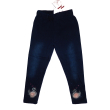 Legginsy ocieplane  JEANS-ŁABĘDŹ