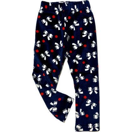 Legginsy dziewczęce ocieplane misiem KOKARDY