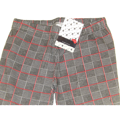 Legginsy bawełniane długie w kratę