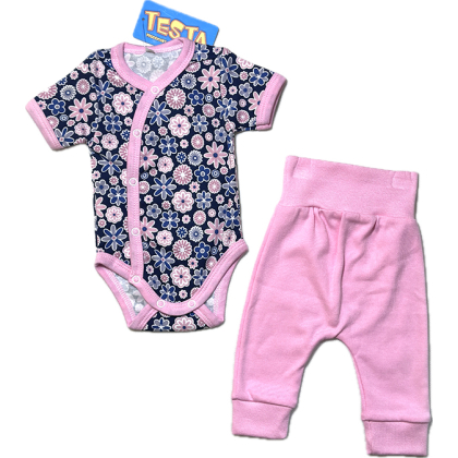 Komplet niemowlęcy bawełniany BODY + SPODNIE - TESTA  Rozmiar 56