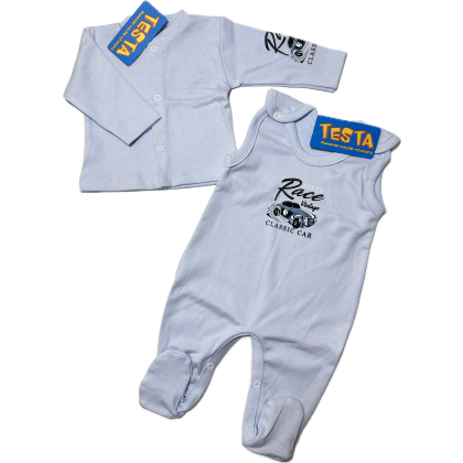 Komplet niemowlęcy bawełniany KAFTAN + ŚPIOCHY - TESTA Rozmiar 68
