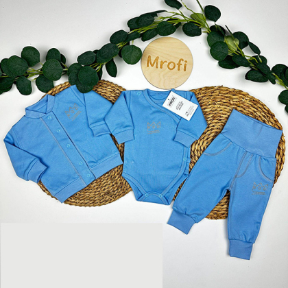 Komplet bawełniany niemowlęcy BERBEĆ -MROFI