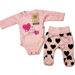 Komplet bawełniany niemowlęcy dla dziewczynki MROFI