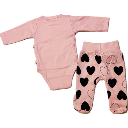 Komplet bawełniany niemowlęcy dla dziewczynki MROFI