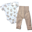 Komplet bawełniany Body + Spodnie KOALA -  MROFI - PURE LINE