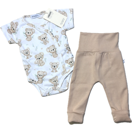 Komplet bawełniany niemowlęcy BODY + SPODNIE KOALA - MROFI - Kolekcja PURE LINE