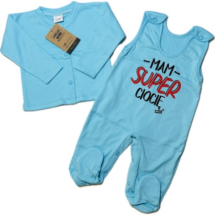 Komplet niemowlęcy bawełniany Kaftan + Śpiochy MROFI