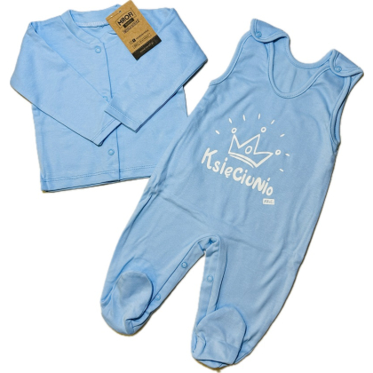 Komplet niemowlęcy bawełniany Kaftan + Śpiochy MROFI
