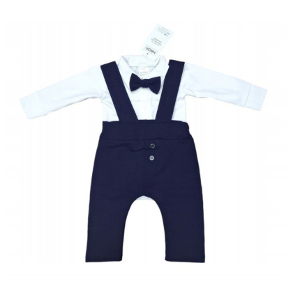 Komplet chłopięcy wizytowy BODY KOSZULA + SPODNIE Z SZELKAMI- MROFI
