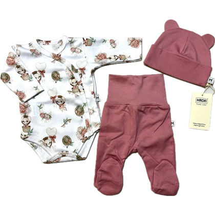 Komplet bawełniany dla dziewczynki MROFI